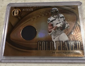 2022 Panini Gold Standard DK Metcalf Gold Plated Jersey Patch /299 Seahawks