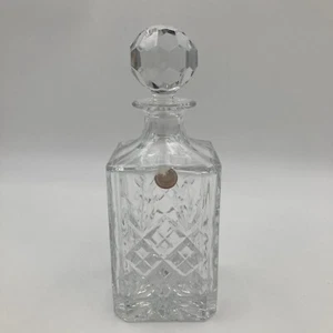 Royal Albert Kristall Karaffe Polen | geschliffenes Glas quadratisches Design | Vintage Barware - Bild 1 von 12