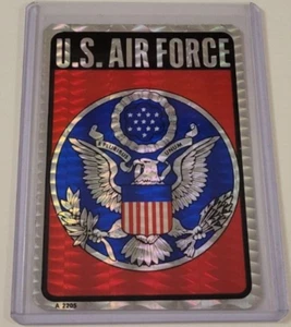 U.S. AIR FORCE Airplane 1980s PRISMATIC Prism VENDING MACHINE STICKER CARD Kodak - Picture 1 of 3