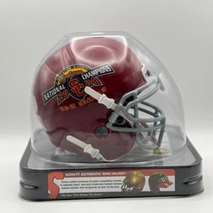 Mini casco de fútbol americano auténtico Schutt 2003-2004 BTB National Champs USC Trojans - Imagen 1 de 6