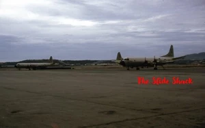 Vietnam War US NAVY Lockheed P-3B Orion Bin Thuy Air Base 1969 Kodachrome slide - Picture 1 of 1
