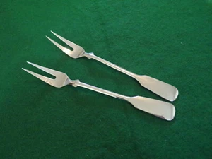 Robbe & Berking SPATEN Paar Aufschnittgabeln 15 cm in Echtsilber 800er TOP - Bild 1 von 2