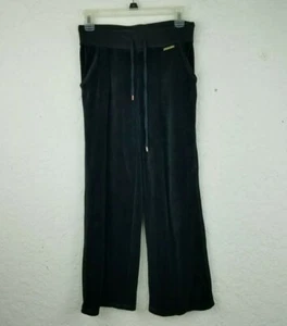 MICHAEL Michael Kors Womens Black Velvet Pants Leggings P petite bootcut pull on - Picture 1 of 8