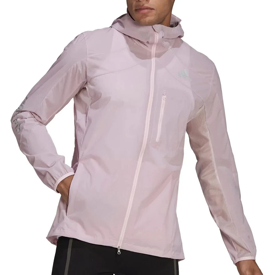 adidas Mens Adizero Marathon Mens Running Jacket - Pink / Small - Image 1 of 4