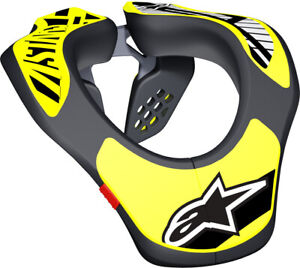 ALPINESTARS Neck Support Brace Protector Youth Kids One-Size Black/ Yellow
