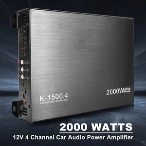 2000W 4 Kanal Auto High Power Verstärker Audio Amp leistungsstarker Bass Subwoofer 12V - Bild 1 von 12