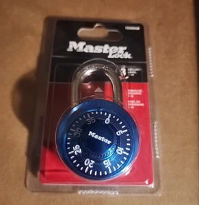Cool Blue Master Lock Combination Padlock for Bike Gym Bag Locker School - Picture 1 of 5