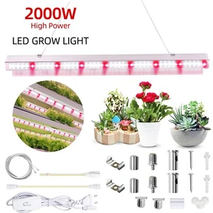 2FT 48 LED Grow Light Strip Full Spectrum Lamp for Indoor Plant Veg Flower US - Picture 1 of 14