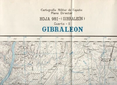 MAPA TOPOGRAFICO "GIBRALEON" 981 (GIBRALEON II) ESCALA 1:25000 # 1205 - Imagen 1 de 2