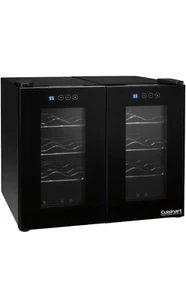 Cuisinart Private Reserve Dual 16-Bottle Set Wine Cellar, Black - Picture 1 of 9