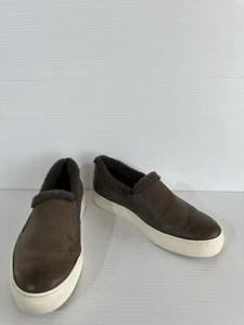 M Gemi Italy Women's The brown Shearling Shoe Size 41 10 Slip On Lined Sneaker - Picture 1 of 6