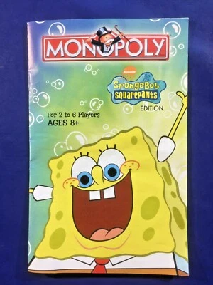 SpongeBob Squarepants Edition 2005 Monopoly Replacement Pieces: Rules Booklet - Image 1 of 2