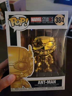 Figura Funko Pop Ant-Man #384 Marvel Studios The First Ten Year DORADA - Totalmente NUEVA Foto 1 de 4