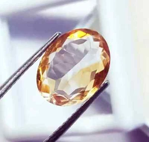 3.60 Ct Certified 100% Natural Brazilian Citrine Loose Gemstone With Free Gift - Picture 1 of 7
