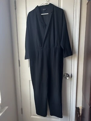 Mono negro de una pieza J Crew 365 para mujer traje de carrera de negocios talla 14 Foto 1 de 4