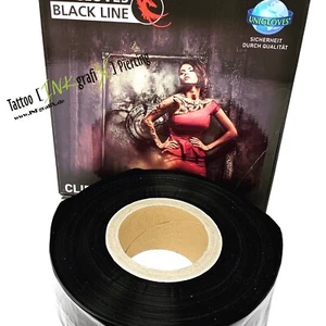 (0,05€/m) TATTOO CLIPCORD COVER PEN Schutz UNIGLOVES Schwarz Cord Bag INKgrafiX® - Picture 1 of 2