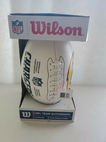 NFL Los Angeles San Diego Chargers Wilson Football Ball Team Autograph Official Cover