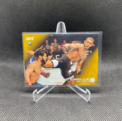 2015 Topps UFC Knockout Aljamain Sterling RC Gold #/99 SP Rare - Image 1 of 2