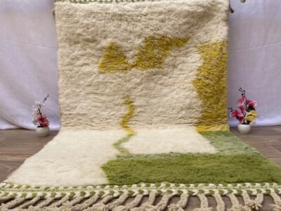 Handmade Wool Rug, Beni Ourain Rug, Moroccan Berber Rug, , Abstract Rug - Image 1 of 4