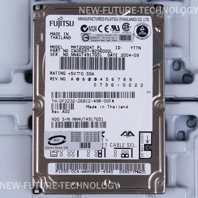 tested FUJITSU 60 GB 2.5" 4200 RPM IDE MHT2060AT Hard Disk Drive HDD Laptop 2 MB - Image 1 of 2