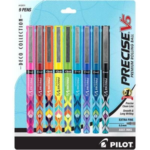 Pilot Precise V5 Stick Pens, Extra Fine Point, Assorted Colors, 9 Count - Picture 1 of 8