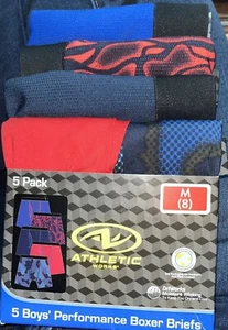Boys 3 Pack Athletic Works Assorted Colors Boxer Briefs Underwear Sz M (8) NEW - Picture 1 of 4