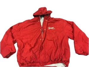 Vintage Red Ranger Boat Hooded Jacket/Coat Fullzip - Size 4XL Mens Fishing - Picture 1 of 18