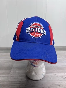 Detroit Pistons Hat Strapback Cap Blue Red Embroidered NBA Elevation OSFA EUC - Picture 1 of 10