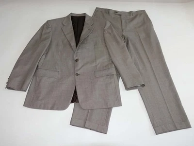 Traje Hickey Freeman Para Hombre 2 Botones 43 Corto 36 x 29 Taupe Loro Piana 130s Lana Foto 1 de 4