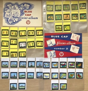 2 komplette Sätze mit 48 Blue Cap Flixies Sammelkarten + leere Alben + mehr - Bild 1 von 5