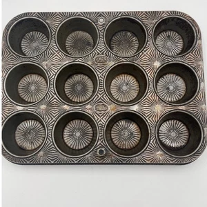 Vintage Ecko OvenEx N120-12 Starburst Metall Muffin Blech - Bild 1 von 3