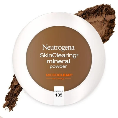 Neutrogena SkinClearing Pressed Mineral Powder Compact - Chestnut 135 - 0.38 OZ - Image 1 of 4