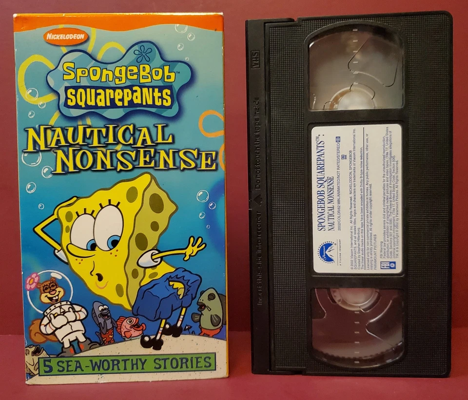 VHS Spongebob Squarepants Nautical Nonsense Nickelodeon *BUY 2 GET 1 FREE* - Image 1 of 4