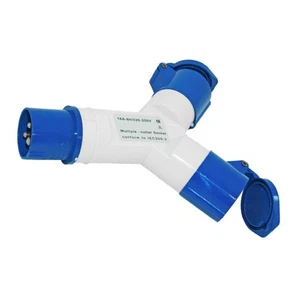 CEE 2 fach 220V 16 A Verteiler Adapter Wohnwagen Wohnmobil Camping Boot Bau - Picture 1 of 1
