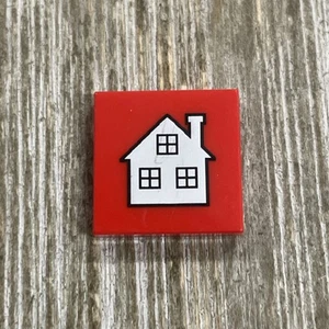 LEGO House Red 2x2 Tile Garage Home Decor Gear Minifigure Friends (Retired) - Picture 1 of 3