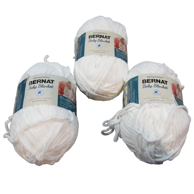 Bernat Yarnspiration Baby Blanket Yarn 04005 White 10.5 oz 220 Yards (3 Pack) - Image 1 of 4