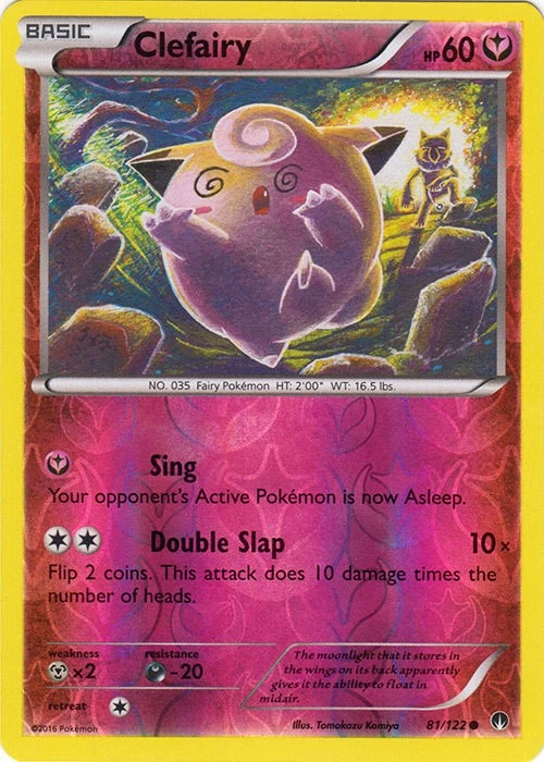 Moderate Play x 1 Clefairy - 81/122 - Common - Reverse Holo BREAKpoint - Image 1 of 1