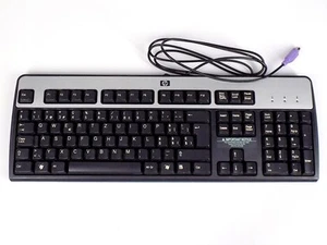 HP SK-2880 PS2 PS/2 QWERTZ Schweizer Tastatur Swiss Keyboard Schwarz, 434820-111 - Bild 1 von 1