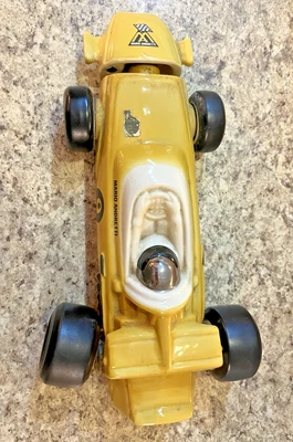 Botella marcapasos jarra de whisky cerámica coche de carreras Mario Andretti #9 de colección años 70 Foto 1 de 4