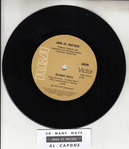 JOHN ST. PEETERS So Many Ways 7" 45 rpm vinyl record + juke box title strip - Picture 1 of 2