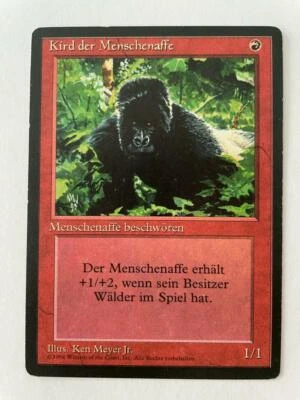 MTG GERMAN BLACK BORDERED KIRD APE NM FBB MAGIC THE GATHERING UNCOMMON CREATURE  - Image 1 of 4