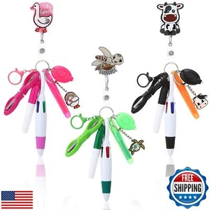 libfrnt 24 Pcs Nurse Pen Set,Including Retractable Badge Reel Holder with ID - Picture 1 of 5