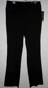 STYLE & CO WOMAN BLACK PANTS COMFORT WAIST FAUX LEATHER TRIM TROUSER LEG 0X NWT! - Picture 1 of 1