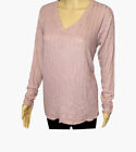 New With Tags?.   Women?S Mote Rose Pink Long Sleeved V-Neck Top Size M