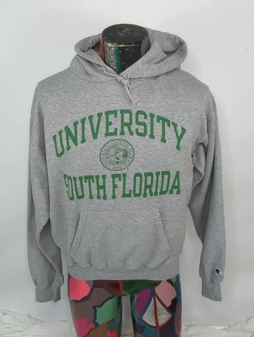 Vintage Champion University Of South Florida Bulls USF Pullover Hoodie Medium Cover