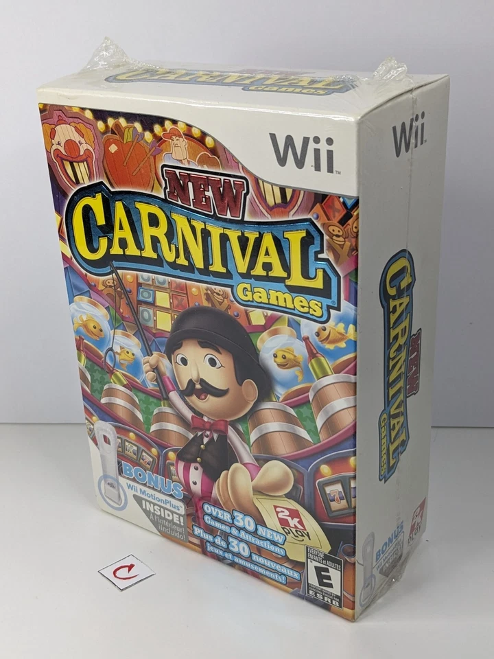 *Sealed* New Carnival Games (Nintendo Wii, 2010) Big Box CIB Wii MotionPlus - Image 1 of 4