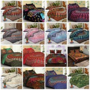 Bedding Set Quilt Duvet Doona Cover King Size Bed Mandala Hippie Gypsy Indian - Picture 1 of 46