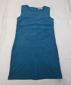M&S INDIGO SIZE 8UK S WOMENS TURQUOLISE SLEEVELESS PENCIL TUNIC SHORT DRESS - Picture 1 of 20