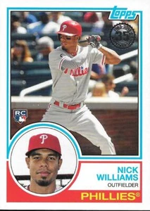 2018 actualización Topps Nick Williams RC 1983 Topps Rookies - Phillies - #83-24 - Imagen 1 de 1