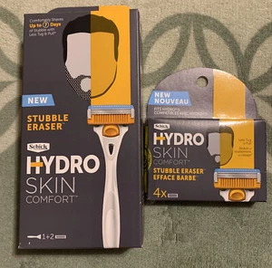 SchickHydro Skin Comfort Stubble Eraser Men's Razor 1 Handles + 6 Refills Total - Picture 1 of 5